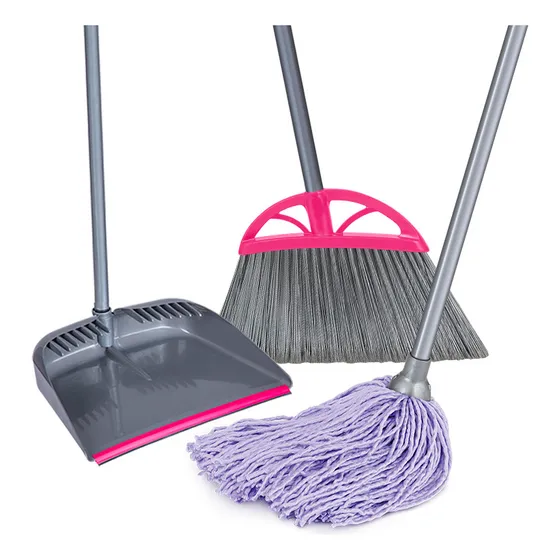 Escoba Angle, Recogedor Con Peine Quita Pelusa y Mop Microfibra - Reynera