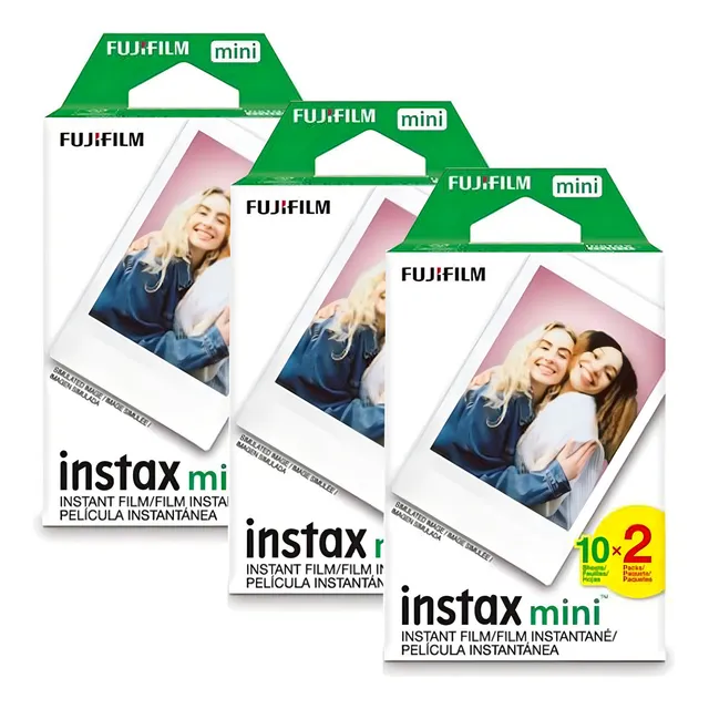 Fujifilm Instax Mini Película Instantánea (3 Paquetes Dobles, 60 Imágenes En Total), Versión Internacional
