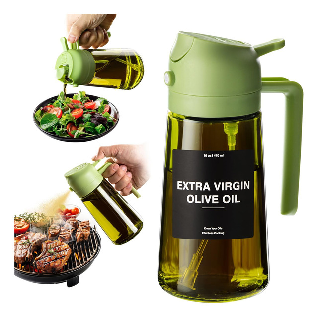 2 Em 1 Borrifador Azeite 500ml Dosador P/azeite Vinagre Óleo 470ml