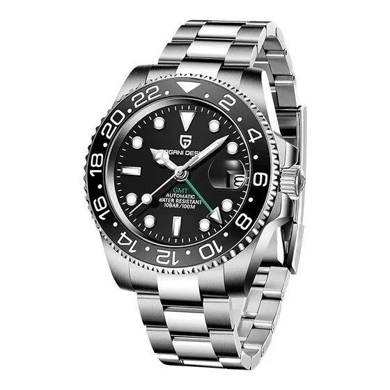 Relógio Submariner Preto Automático Masculino Gmt