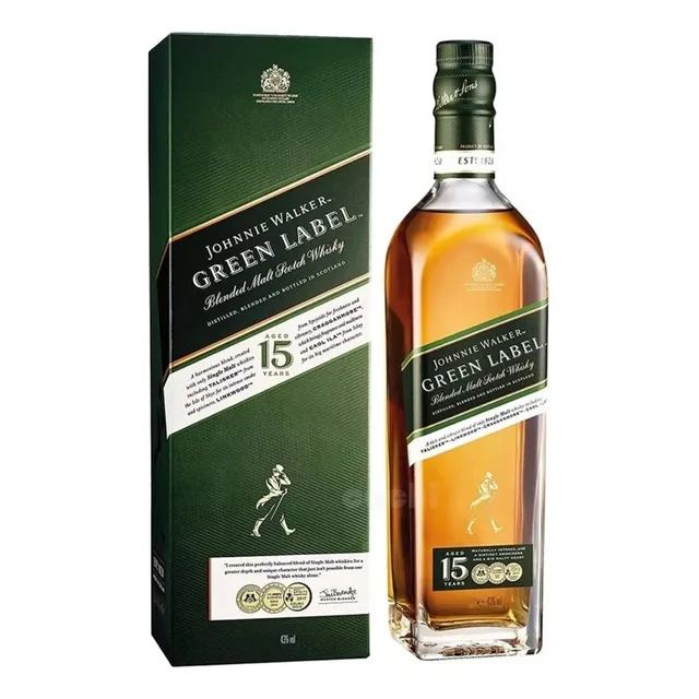 Whisky Johnnie Walker Green Label Escoces Etiqueta Verde 750