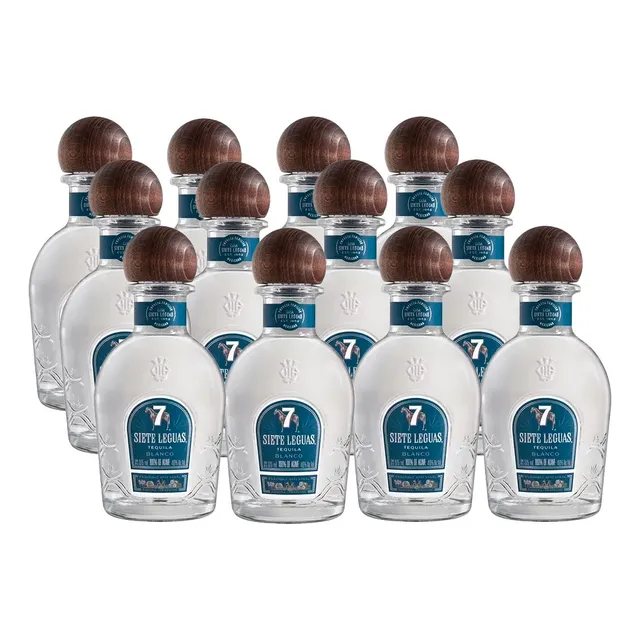 Pack De 12 Tequila Bco.100% 7 Leguas 375ml