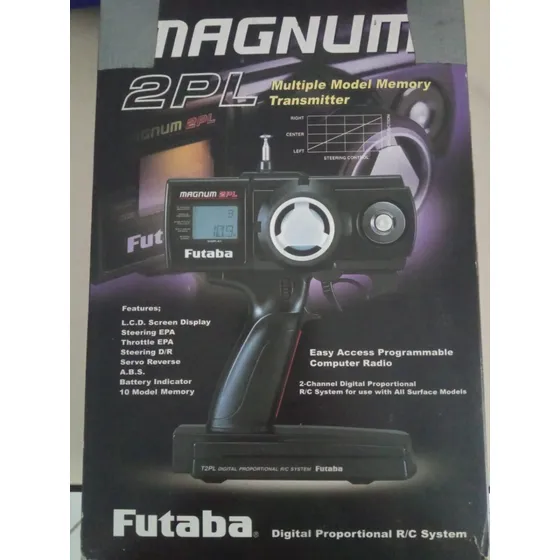 Radio Futaba 2pl Am 75mhz + Receptor Futaba + Caixa E Manual