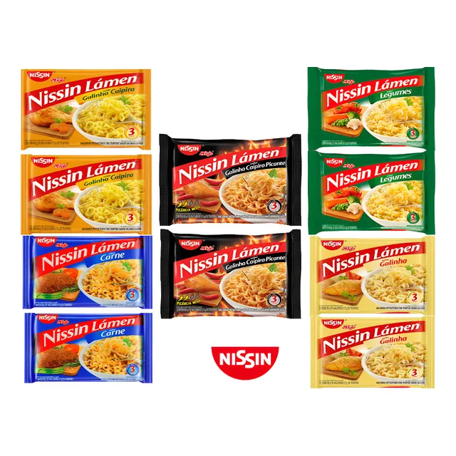 Miojo Nissin Lámen 80g 5 Sabores Kit 10 Unidades