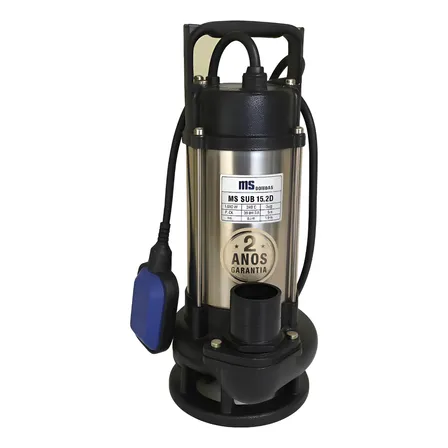 Bomba Submersível Esgoto 3cv 40mm Água Suja 55m³/hora 220v Prateado 220v