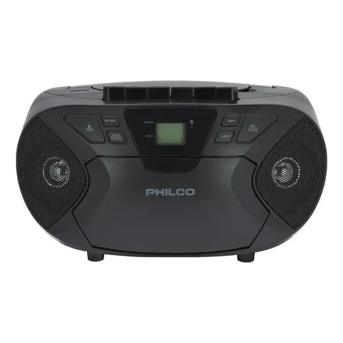 Radio Boombox Casete Bluetooth Pjc2050bt Philco Color Negro