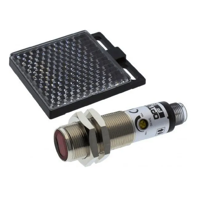 Sensor Fotoeléctrico Metálico M18 Reflex M12 4 Pin Optex 2pz