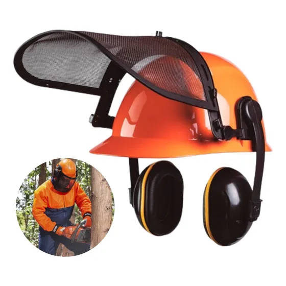 Kit Capacete Com Tela Abafador Operador Roçadeira Motosserra