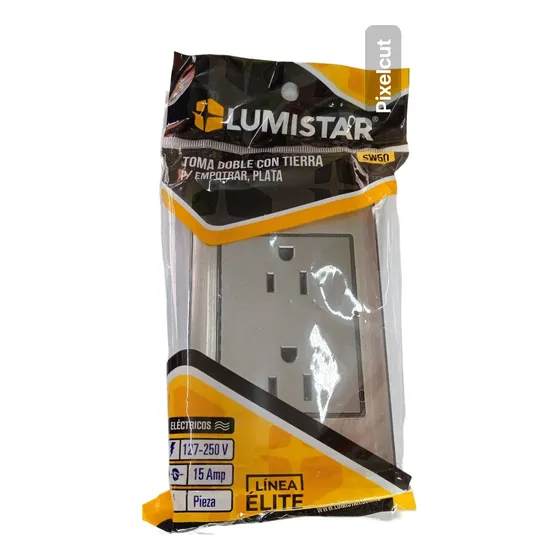 Toma Doble Elite P/empotrar Plata Sw50