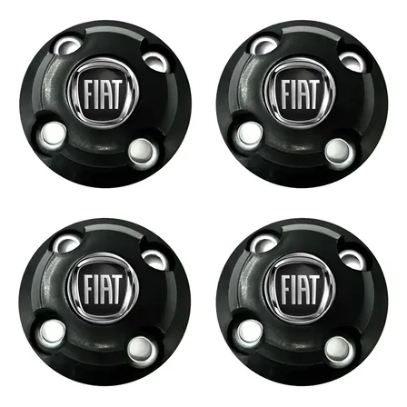 Calotinhas Centrais Fiat Aro 13 14 15 Uno Palio Punto Black Preto