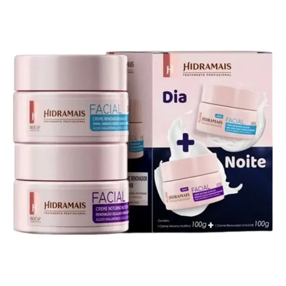 Kit Creme Facial Dia E Noite 2x100g - Hidramais
