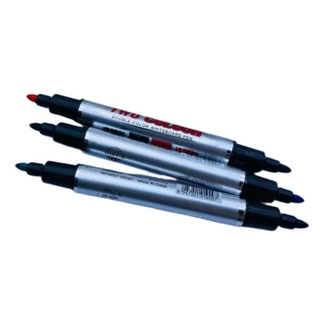 Marcador Duo Color Para Pizarra Box 12 Unid