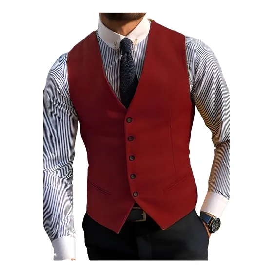 Chaleco Vestir Liso Slim Fit Colores