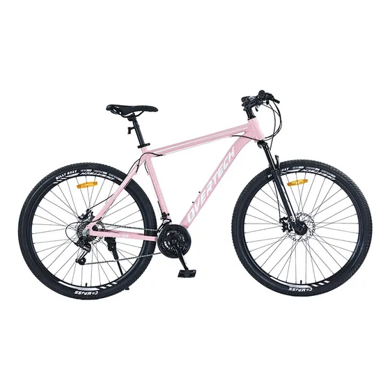 Bicicleta Mtb Overtech Q6 R29 Aluminio , 21v Con Shimano , Freno A Disco, Con Suspensión , Color Rosa/blanco, Tamaño Del Cuadro M