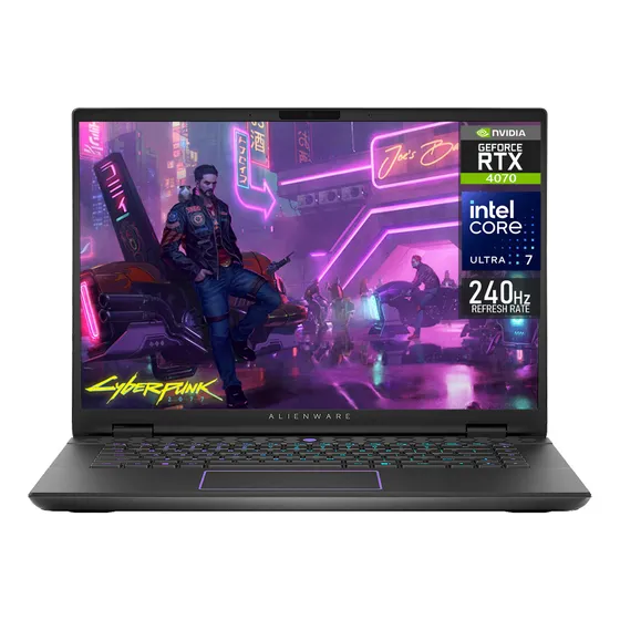 Laptop Gamer ALIENWARE M16 R2 NVIDIA GeForce RTX 4070 Intel Core Ultra 7 16GB RAM 1TB SSD 16" 240Hz Windows 11 Home