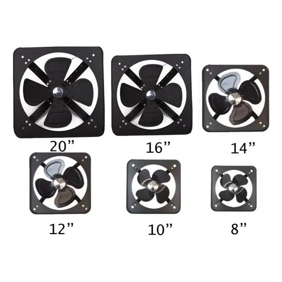 Extractor De Aire Industrial Metálico Negro 14 Pulgadas