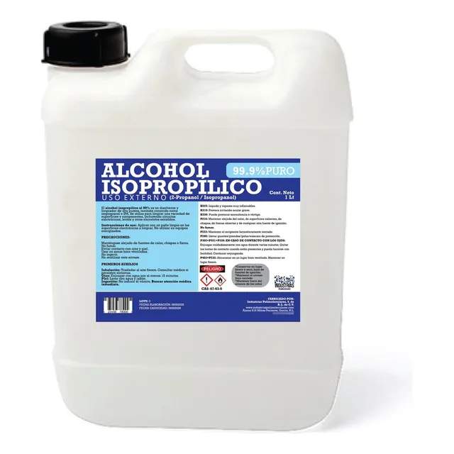 Alcohol Isopropílico 99% Desinfección Limpieza Total, 1 Lt.