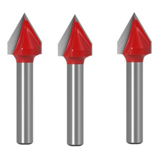 3x Fresa V-bit Cnc Router 60° Graus 16mm Mdf Madeira 3x Fresa V-bit Cnc Router 60° Graus 16mm Mdf Madeira