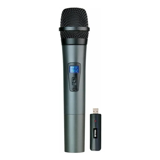 Microfone Vokal Vlr 502 Mão Duplo Bateria Recarregável