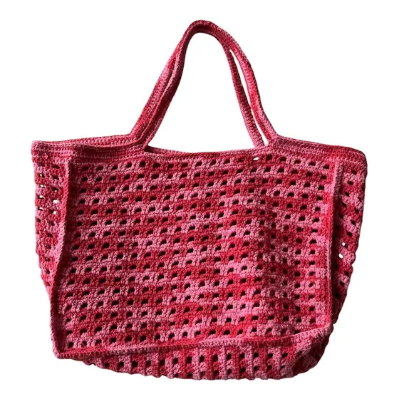 Bolsa Em Crochê No  Barbantes