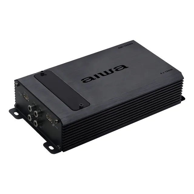 Amplificador Auto Digital 4 Canales Aiwa 4x100w Rms Aw-1004d Color Negro