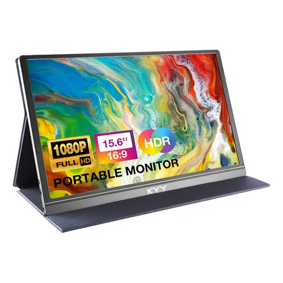 Monitor Kyy 15.6  Fhd 1080p Usb-c Hdmi Con Funda Y Altavoces