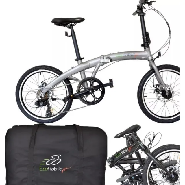 Bicicleta Plegable Aluminio Ecomobilefit R-20 7v Freno Disco