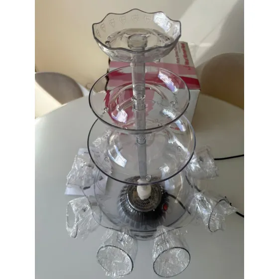 Fuente De Coctel Iluminada De 8 Tazas Nueva De Caja