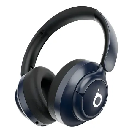 Fone de Ouvido Headset Bluetooth Basike com Cancelamento de Ruído e Microfone para Viagem - Azul