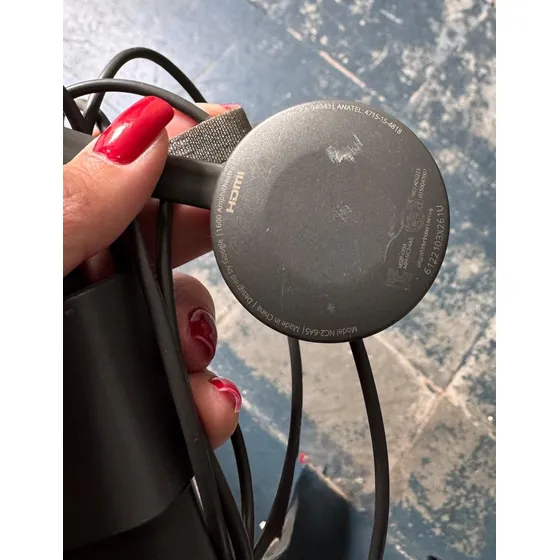 Google Chromecast De 3a Geração, Full Hd, Wi-fi, Hdmi, Preto Preto Padrão