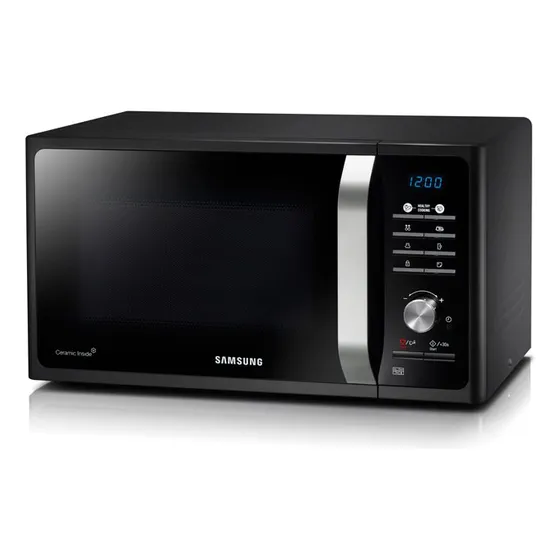 Microondas Samsung Negro 23l 800w Interior Cerámico Y Grill