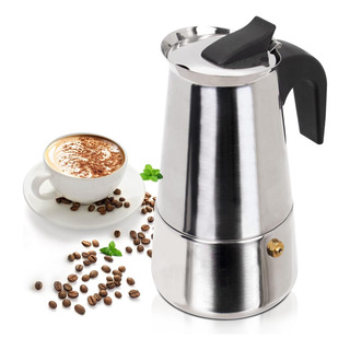 4 Taza 200ml Moka Pot De Acero Inoxidable Espresso Cafetero 4 Taza 200ml Moka Pot De Acero Inoxidable Espresso Cafetero