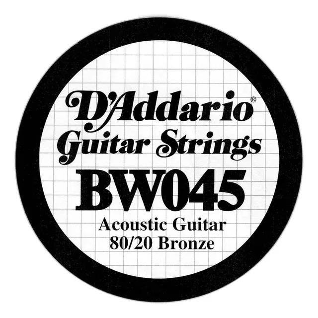 D Addario Bw045 Herida Guitarra Acustica Unica Cadena De Bro