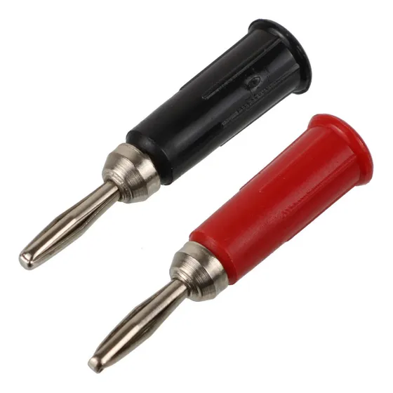 10 Peças Pino Banana 2mm Pétala Preto E Vermelho