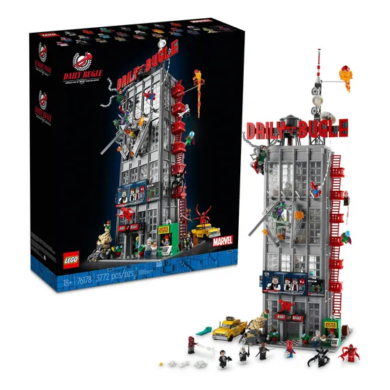 LEGO® Marvel Spider-Man: Daily Bugle 76178; regalo coleccionable para adultos con 25 minifiguras LEGO Marvel