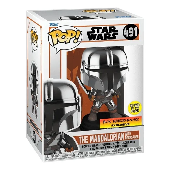 The Mandalorian With Darksaber Funko Pop Star Wars Exclusivo
