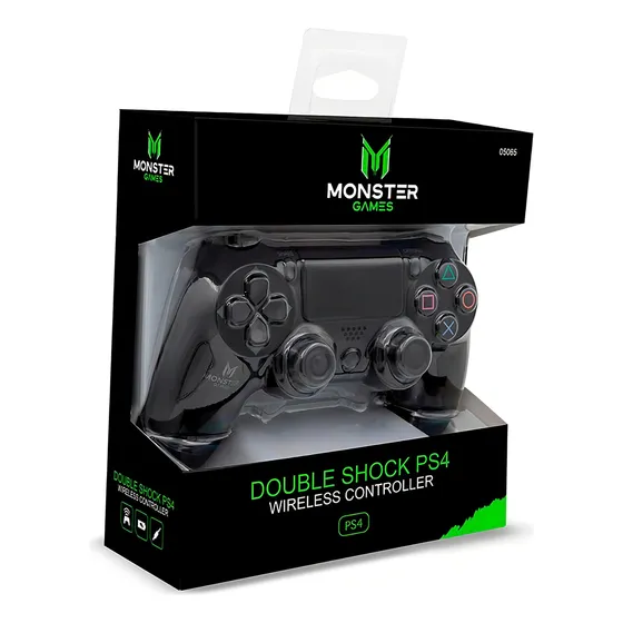 Control joystick inalámbrico Monster Games Double shock compatible con PS4 negro