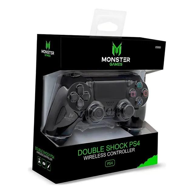 Control joystick inalámbrico Monster Games Double shock compatible con PS4 negro