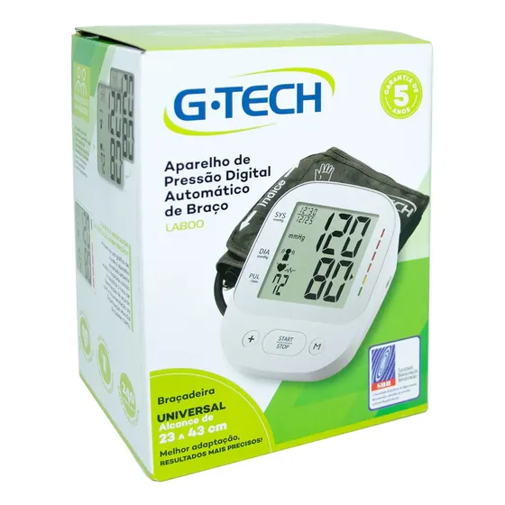 Aparelho Medidor de Pressão Digital de Braço G-tech La800 Branco