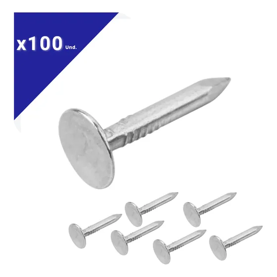 Clavos Tachuelas 1'' 25mm Caja Acero Drywall Techo Madera