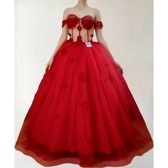 Vestido Princesa Quinceañera Fiesta Elegantes Largos Gala