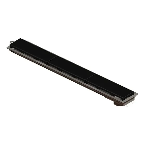 Desagüe Ducha Lineal 75cm Receptáculo C/sifón Tapa Negro