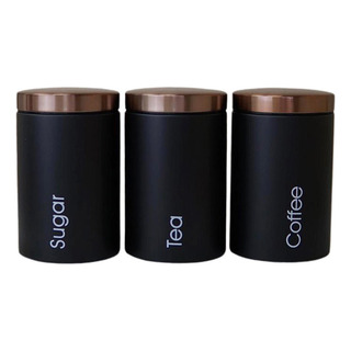 3pcs Recipientes De Metal Com Tampas, Café, Chá, Açúcar 3pcs Recipientes De Metal Com Tampas, Café, Chá, Açúcar