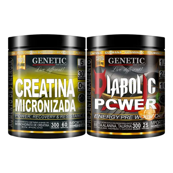 60días Creatina Micronizada Diabolic Energía Prework Genetic