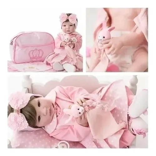 Bebe Reborn Original Silicone Barata Boneca Bolsa Princesa