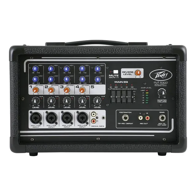 Mezcladora Portátil Amplificadade 5 Ch 200w Pv 5300 Peavey