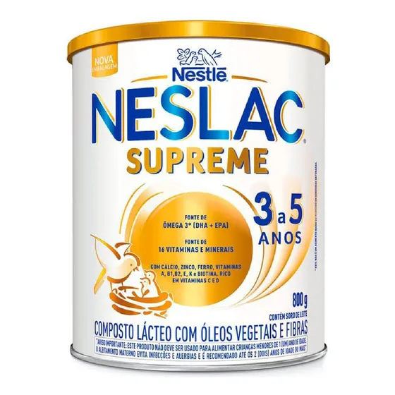 Composto Lacteo Neslac Supreme 3 A 5 Anos 800g