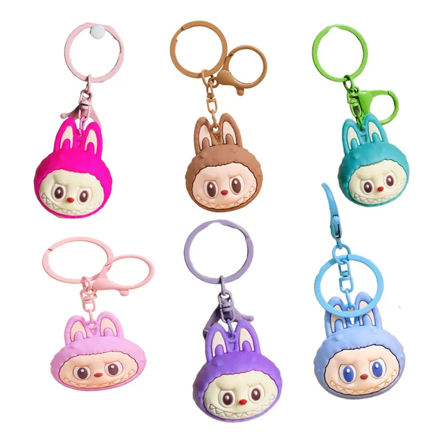 6 Piezas Labubu Keychains Colección Kawaii