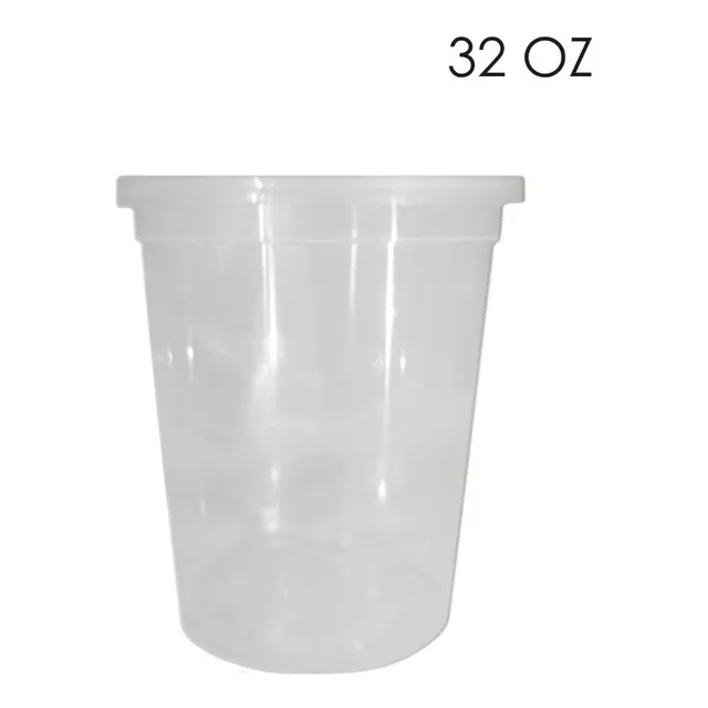 Envase Plástico Transparente, 32 Onzas, Sopera, Arroz Chino