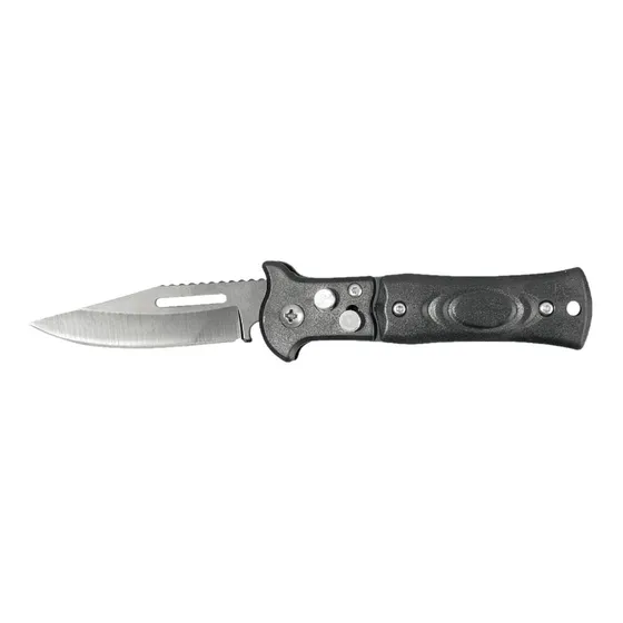 Cuchillo Navaja Tactica Automatica Supervivencia Negro Lion